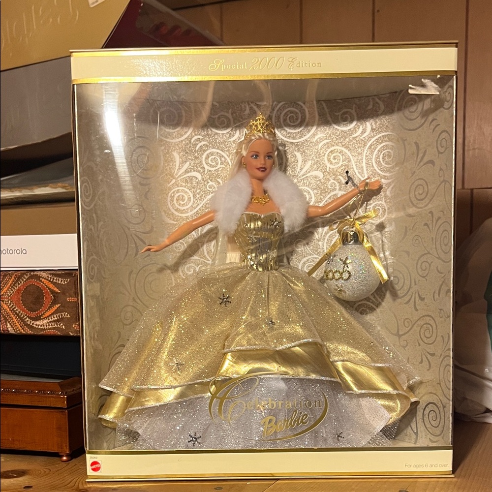 Barbie Celebration Doll in Gold and White